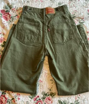 Levi’s Cinch Barrel Green Denim Jeans thumbnail 3