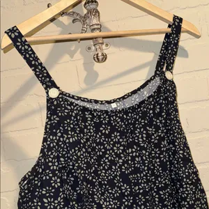 Floral jumpsuit black green botanical wide leg large thumbnail 2