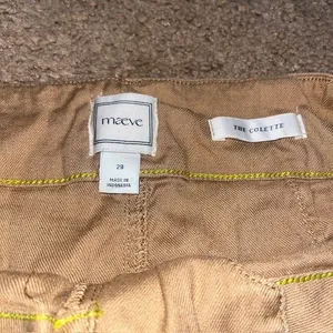 Anthropologie Maeve‎ The Colette Ankle Cropped Linen Wide Leg Pants Tan 29 thumbnail 6