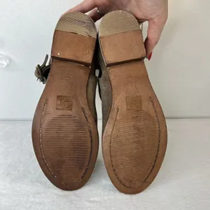 Free People 37 US 7 Braeburn Ankle Boots Booties Distressed Tan Leather Boho thumbnail 10