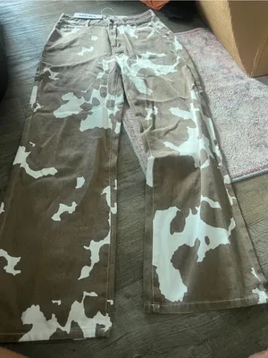NWT 12th Tribe cow print jeans size small thumbnail 15