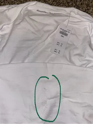 White Square Neck Ruched Long Sleeve Ava Top - Abercrombie & Fitch size S thumbnail 3