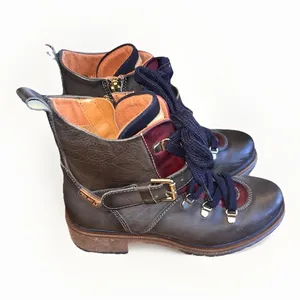Pikolinos Aspe W9Z-8634C1 Leather Lace Up Side Zip Combat Boots Olmo Brown 37 7 thumbnail 5