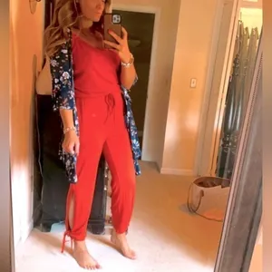 Casual jumpsuit romper spaghetti strap tie bottom thumbnail 2