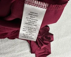 TCEC burgundy one sleeve satin mini dress thumbnail 5