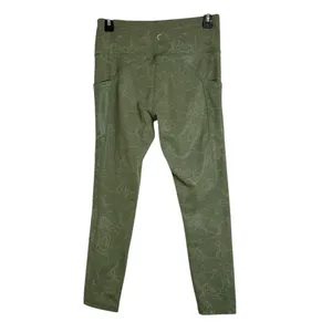 Zyia Active Light n Tight Olive Maze Green High Waist Crop Leggings size 8-10 thumbnail 2