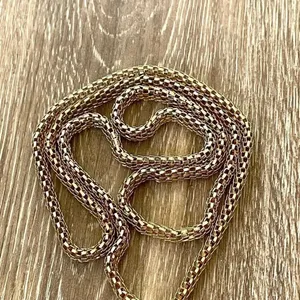Long gold tone thick chain necklace thumbnail 6