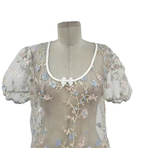 Dolls Kill Sugar Thrillz Forbidden Garden Dress‎ Embroidered Floral Sheer Medium thumbnail 2