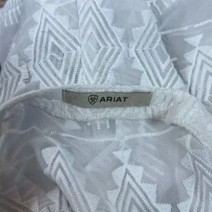ARIAT Western Embroidered Double‎ Layer Undress White Size Medium thumbnail 8