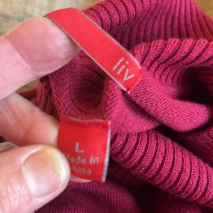 Cranberry Pink Red Turtleneck Sweater Dress thumbnail 5