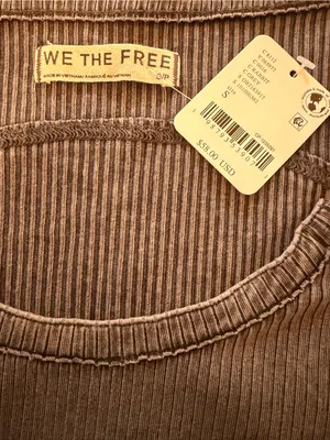 We The Free NWT Jamie Tank Washed Black Ribbed Buckle Straps thumbnail 8