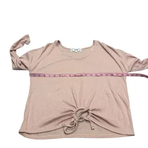 HIPPIE ROSE lightweight pink sweater thumbnail 4