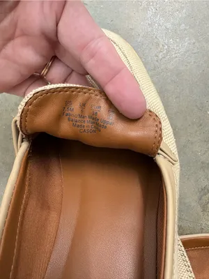 Franco Sarto Canvas Horsebit Lug Sole Loafers Beige Tan Women’s 7.5 thumbnail 7