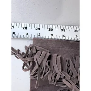 Daniblack Chocolate Brown Suede Fringe Collar Drawstring Tall Boot Flat 8.5M thumbnail 15