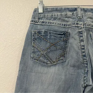 BKE Culture Bootcut Jeans Vintage Sz 28 x 31.5 Low Rise Med/Dark Wash‎ Stretch thumbnail 3