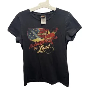 Harley-Davidson Riding Across the Land‎ Tee – Cherokee NC Dealer Shirt Size L thumbnail 1