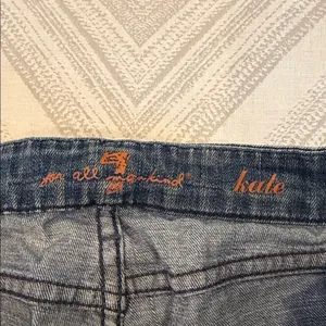 7 For All Mankind Kate Straight Leg Jeans Size 28 Embroidered Pockets thumbnail 4