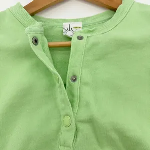 OFFLINE‎ by Aerie Cropped Sweatshirt Snap Pullover Top Thumb Hole Medium Lime thumbnail 3
