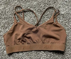PINK - Victoria's Secret PINK brown Sports Bra thumbnail 1