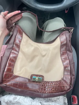 Vintage burgundy crocodile purse thumbnail 1