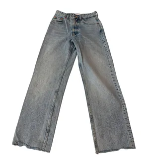 Zara Mid Rise Straight Leg Jeans Size 2 Blue Denim Classic thumbnail 1
