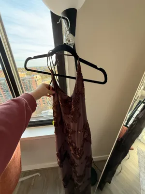 NWT Formal Brown Maxi Dress thumbnail 4