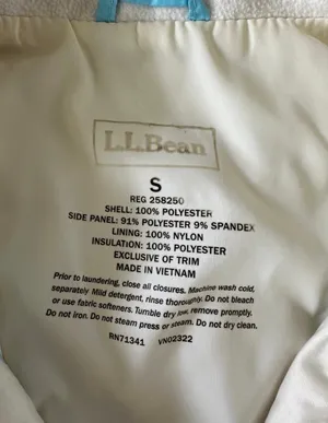 L.L.Bean Women’s S Ivory Thinsulate Vest Full Zip Pockets Lined Solid thumbnail 3