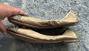 Sam Edelman Beatrix Egypt Spike Cap Toe Flats Gold 7 thumbnail 6