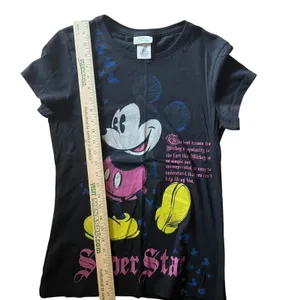 Walt Disney World Mickey Mouse‎ Black T-Shirt Super Star Disneyland XL thumbnail 9