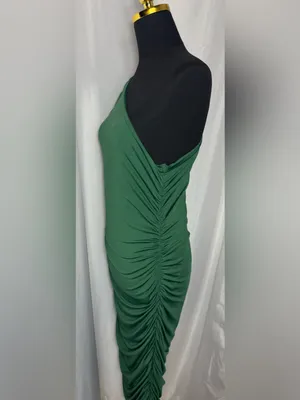 Botique style homecoming party fits One-Shoulder Emerald Green Sheath Dress XL thumbnail 9