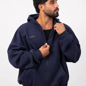 NWT COMFRT CLOUD Navy blue zip hoodie thumbnail 1