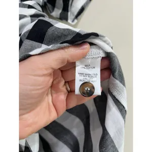 Lulus Checks Out Black‎ White Gingham Button Front Midi Dress Small thumbnail 11