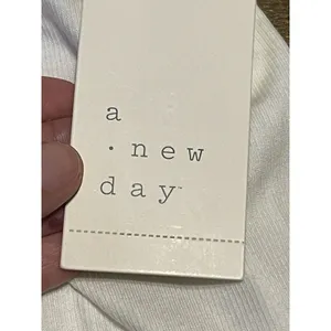 A New Day Womens White Tank Top Large Ribbed Sleeveless Minimalist Fall Winter thumbnail 10