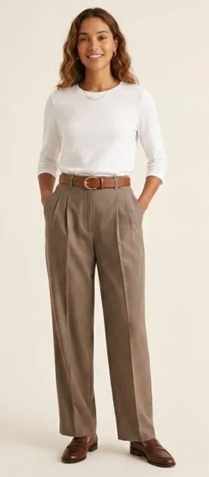 Barry‎ Bricken Wool Pants​ Brown Size 2 thumbnail 1