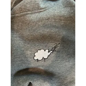 SLEEP SHEEP Plaine Hoodie Gray Sherpa Lined Full Zip Jacket M Streetwear Casual thumbnail 4