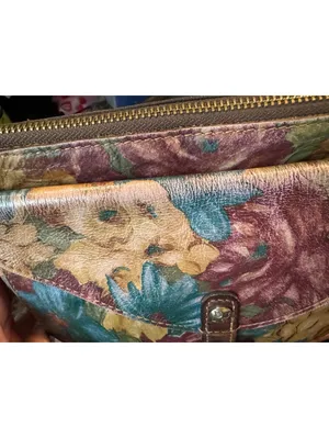 Patricia Nash Floral Leather Crossbody Bag 10x8 thumbnail 9