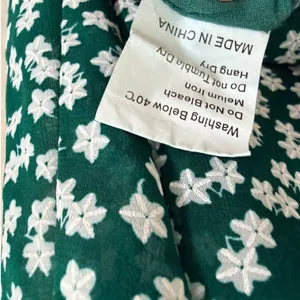 Green Floral Smocked Midi Dress Women Medium Prairie Cottagecore Dainty Granola‎ thumbnail 11