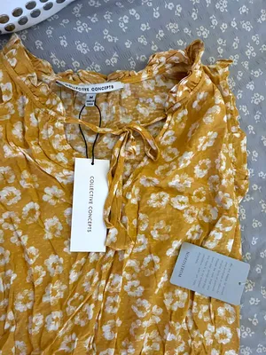 Nordstrom Yellow And White Floral Dress thumbnail 2