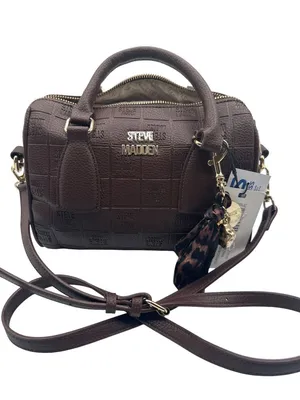 Steve Madden 10" x 7" x 5.5" Embossed Brown Shoulder/Crossbody Bag thumbnail 3
