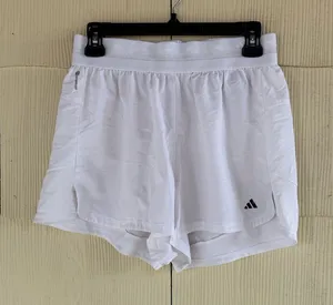 Adidas women’s HYGLM PACER shorts size MEDIUM/WHITE thumbnail 1