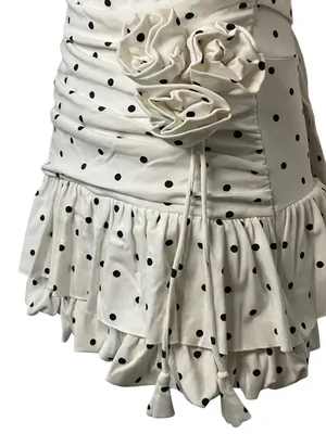 Zemeta Moonlight Polka Bloom Dress in White XSmall New Womens Mini Strapless thumbnail 6