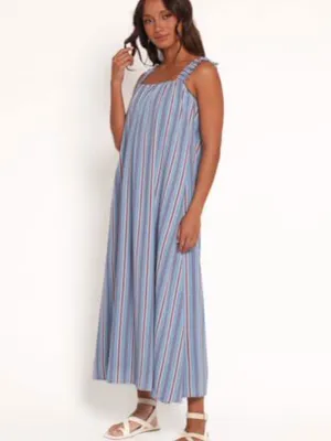 Petal and Pup NWT Alessandra Maxi Dress - Blue Stripe-oversized XS fits M/L thumbnail 3