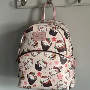 New Loungefly Hello Kitty Sushi Rolls Graphic Vegan Leather Mini Backpack thumbnail 11