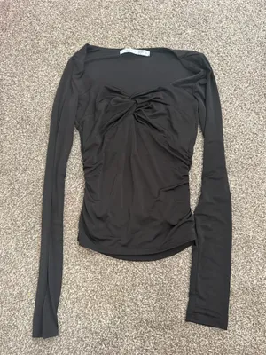 Remi Twist Front Top in Black | Altar'd State thumbnail 1