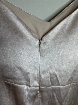 Birdy Grey Bridesmaid Catherine Shiny Strapped Maxi Dress in Champagne size S thumbnail 8