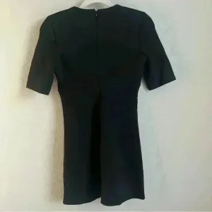 Bardot Women’s Black V-Line Mini Short Sleeve Stretch Dress Size 4‎ XS thumbnail 2
