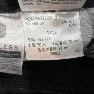 LEVI'S 501 Original Raw‎ Edge Denim Shorts black sz 28 thumbnail 6