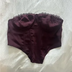Forever 21 Maroon corset top thumbnail 1