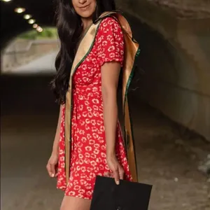✨ Garden Explorer Red Floral Print Mini Dress✨ thumbnail 6