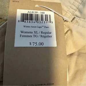 Columbia Winter Arch Cape Pants Womens XL Tan Fleece Lined Cargo Hiking NWT thumbnail 8